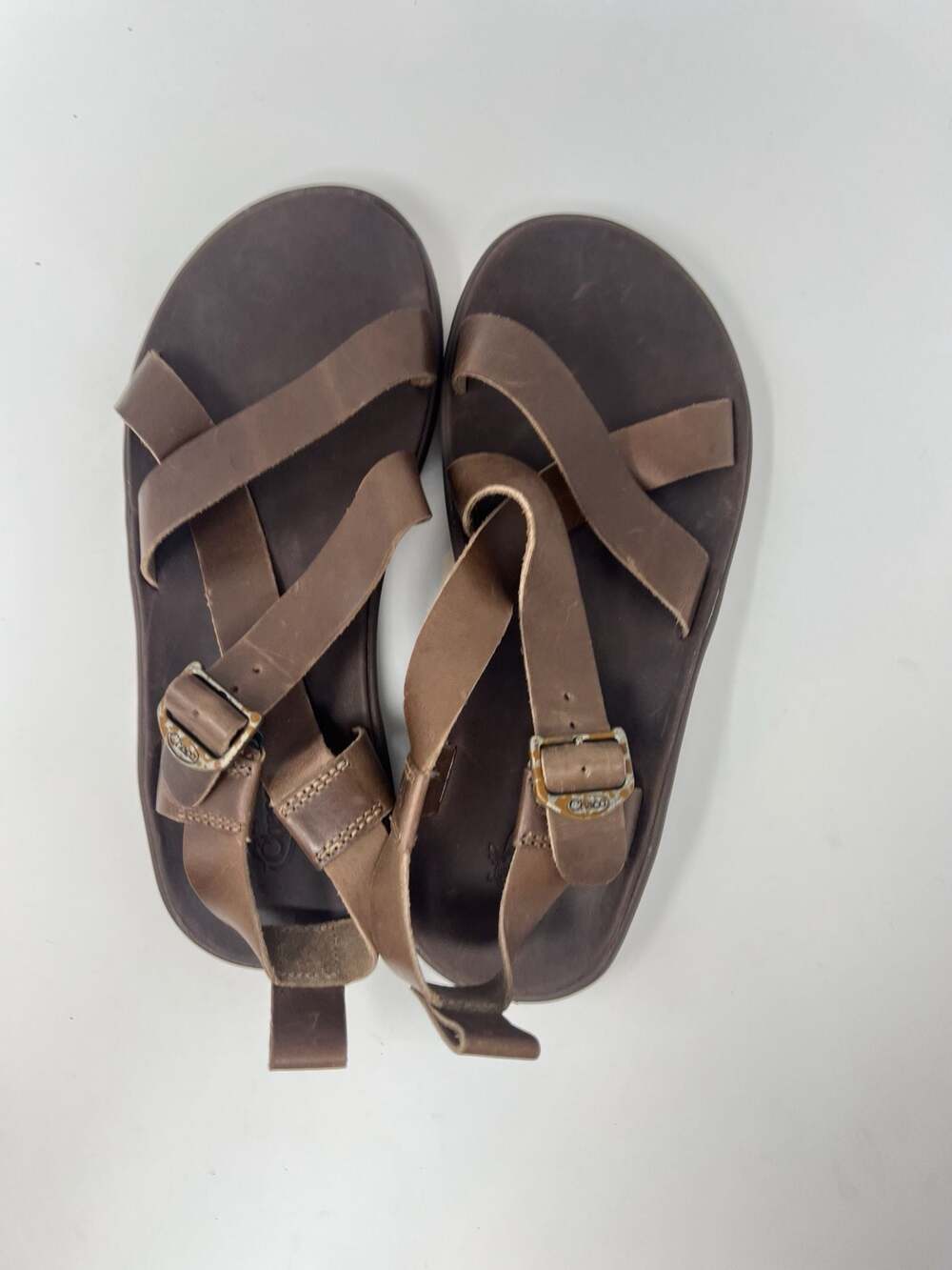 Chaco Men's Wayfarer Sandal, Brown Leather, Size 8